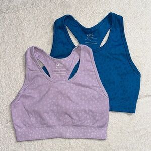 AYBL Staple Turquoise and Light Lavender Sports Bras